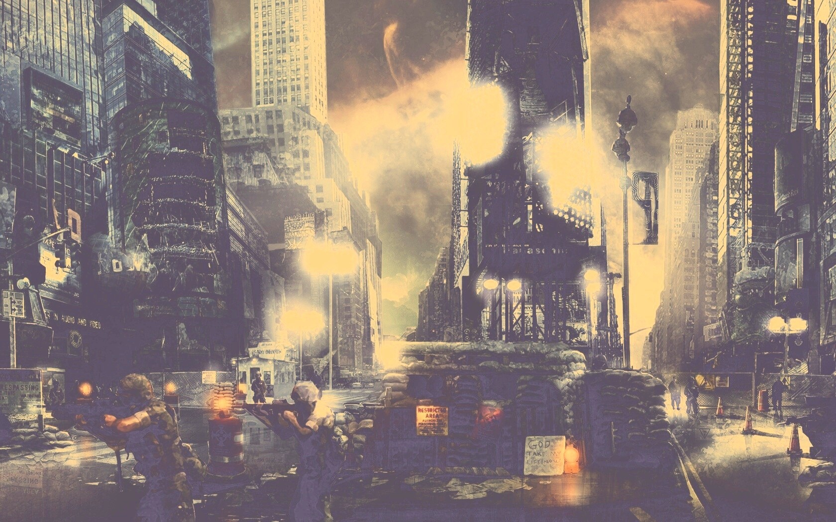 Укрепления на Таймс-сквер обои