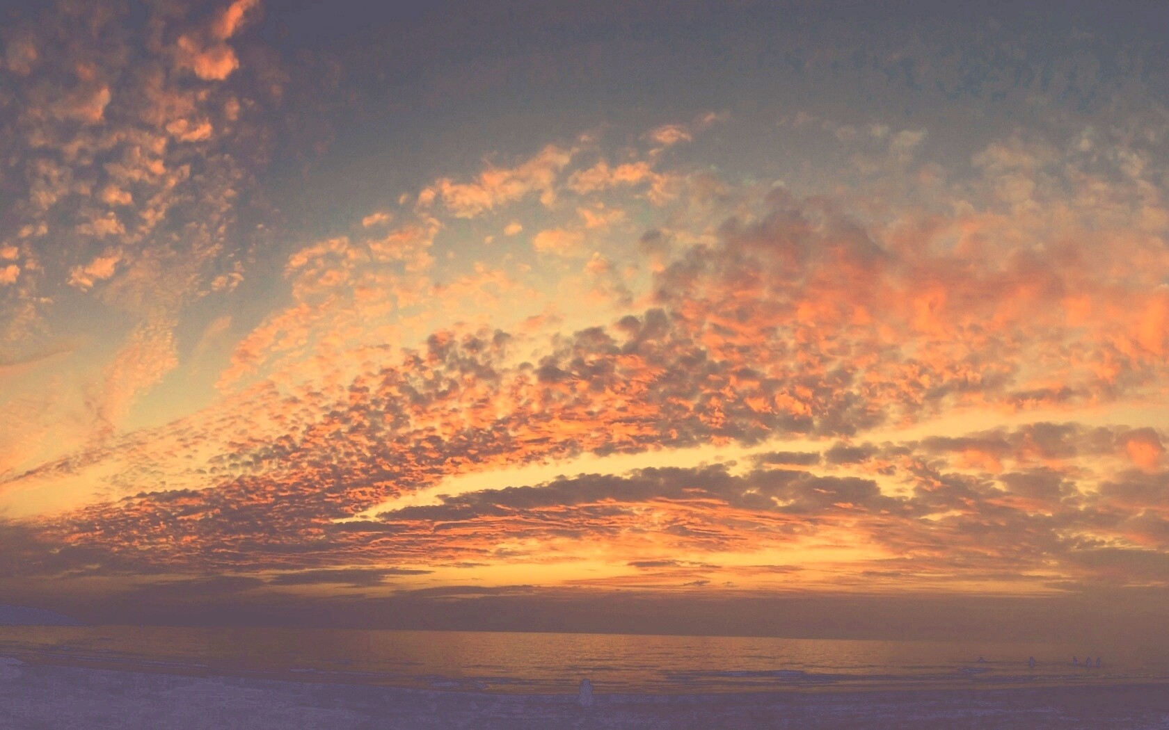 Изумитеьное закатное небо обои