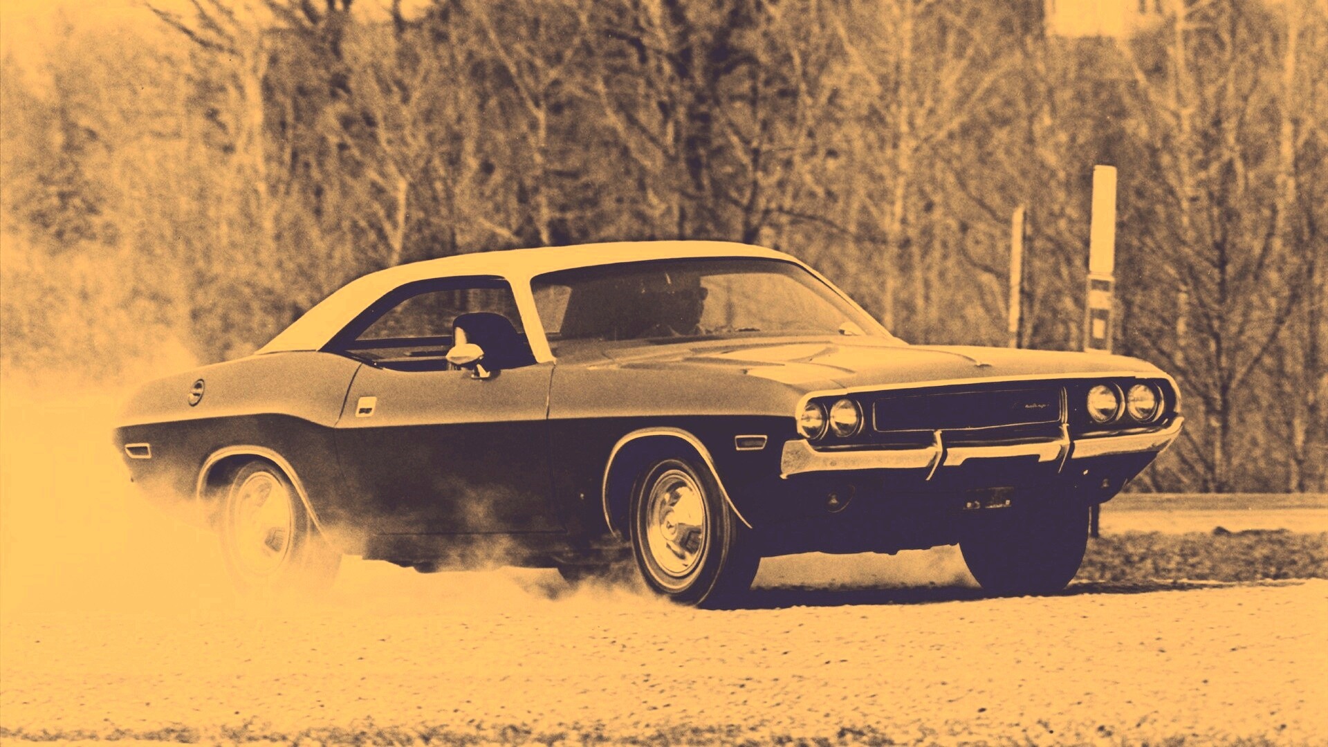 Черно-белое фото Dodge обои