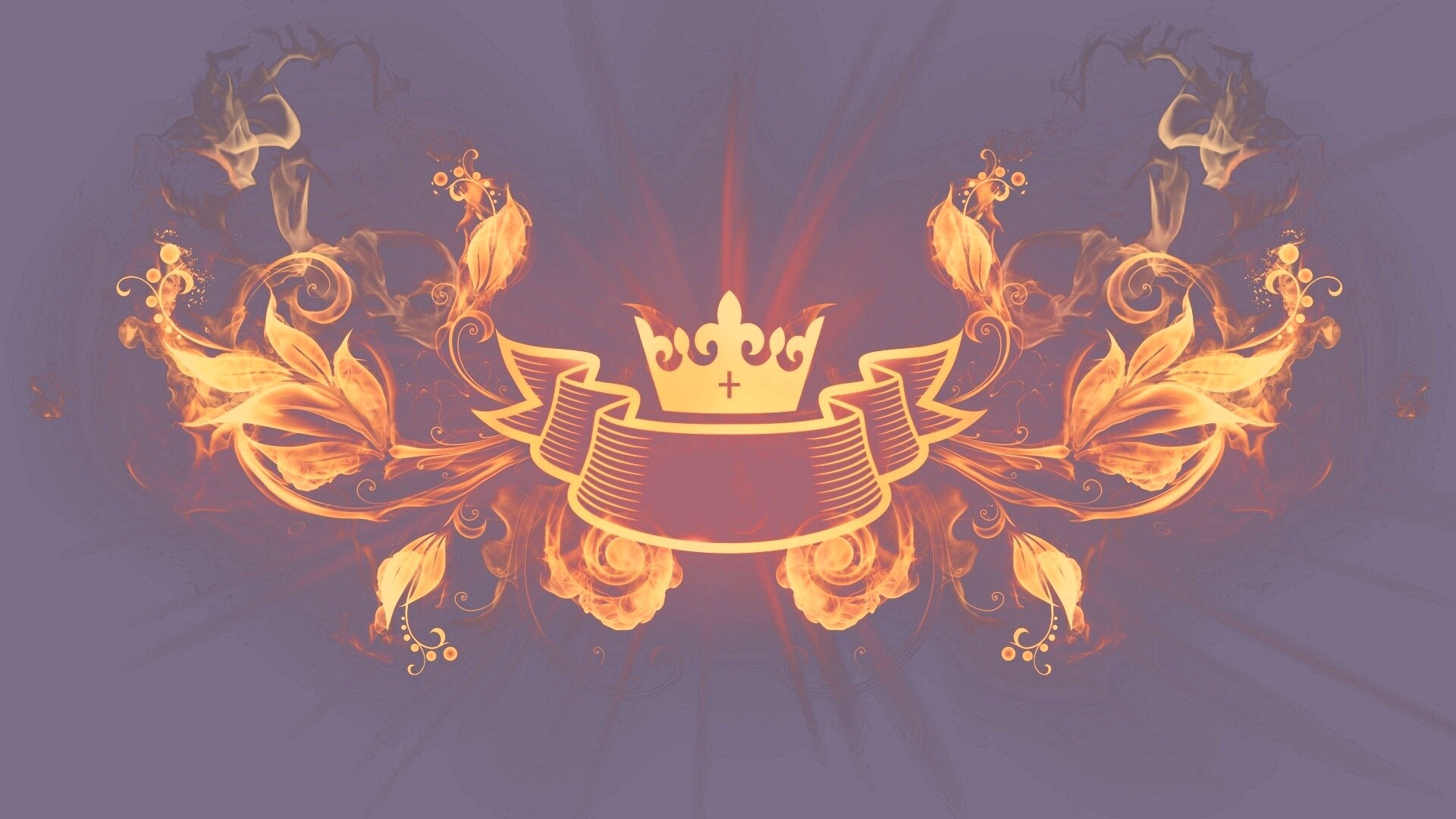 Пламенные цветы обои