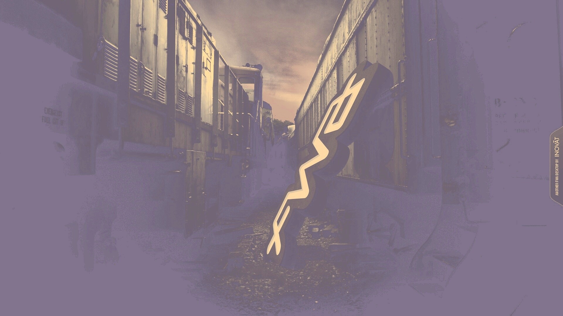 Упавшая вывеска обои