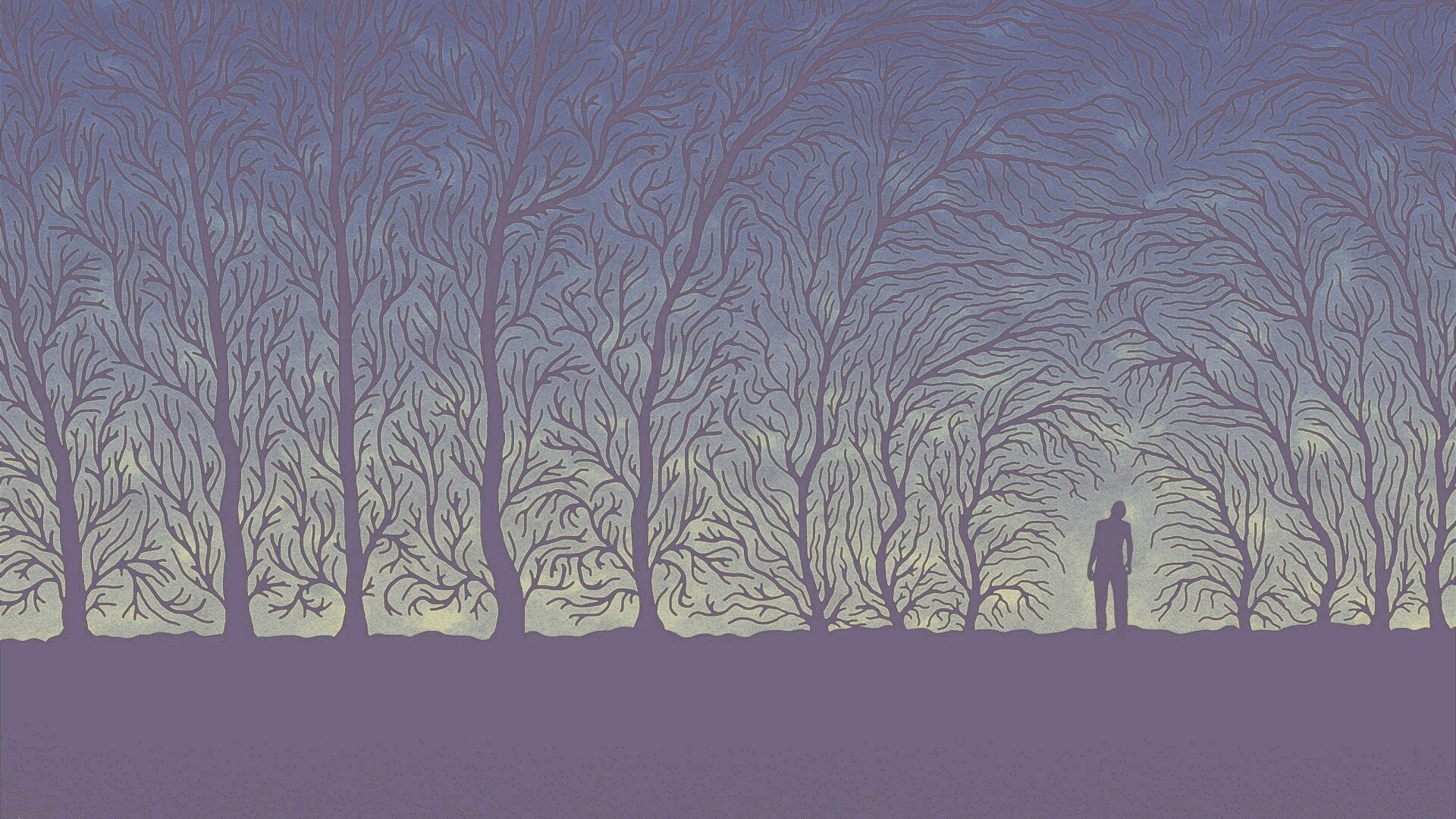 Смыкающиеся деревья обои