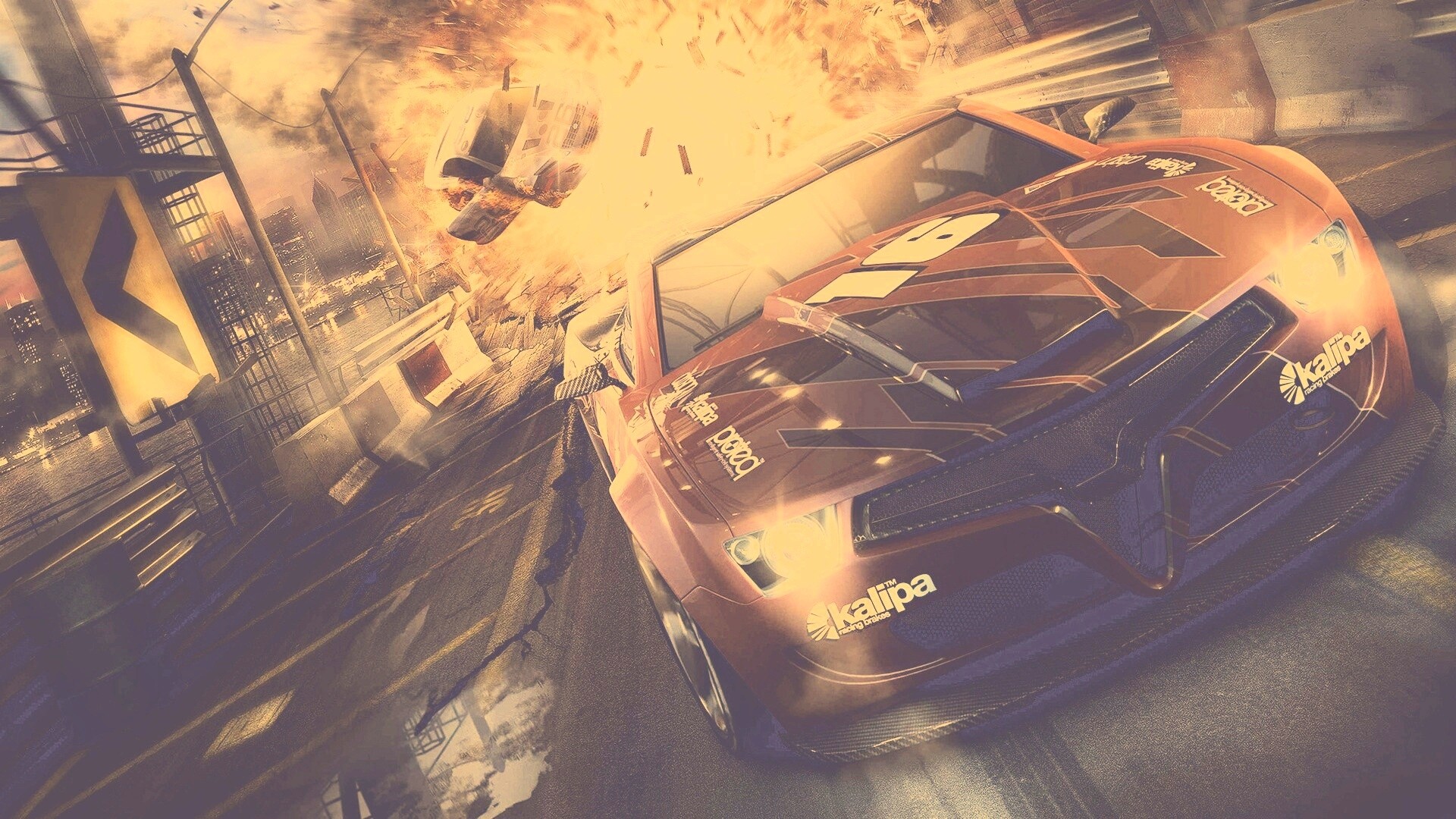 Взрывные гонки обои