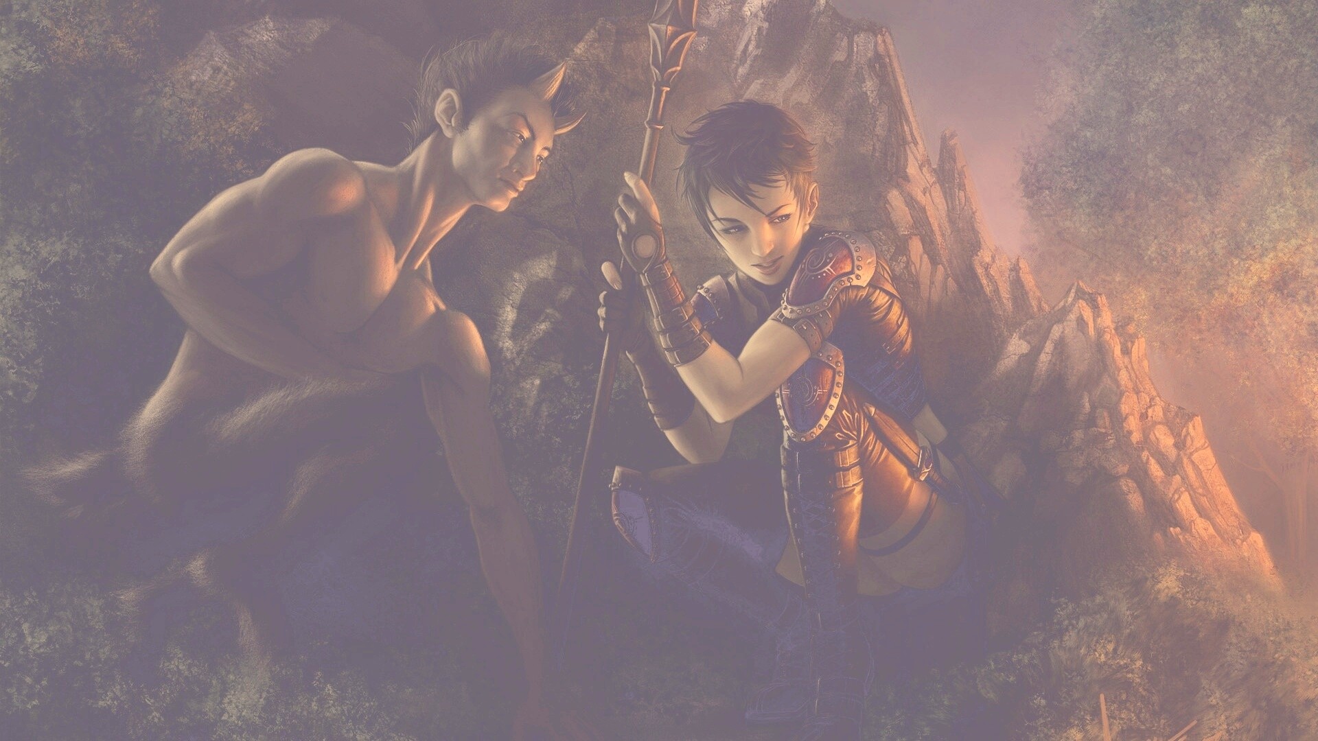 Девушка и сильван обои