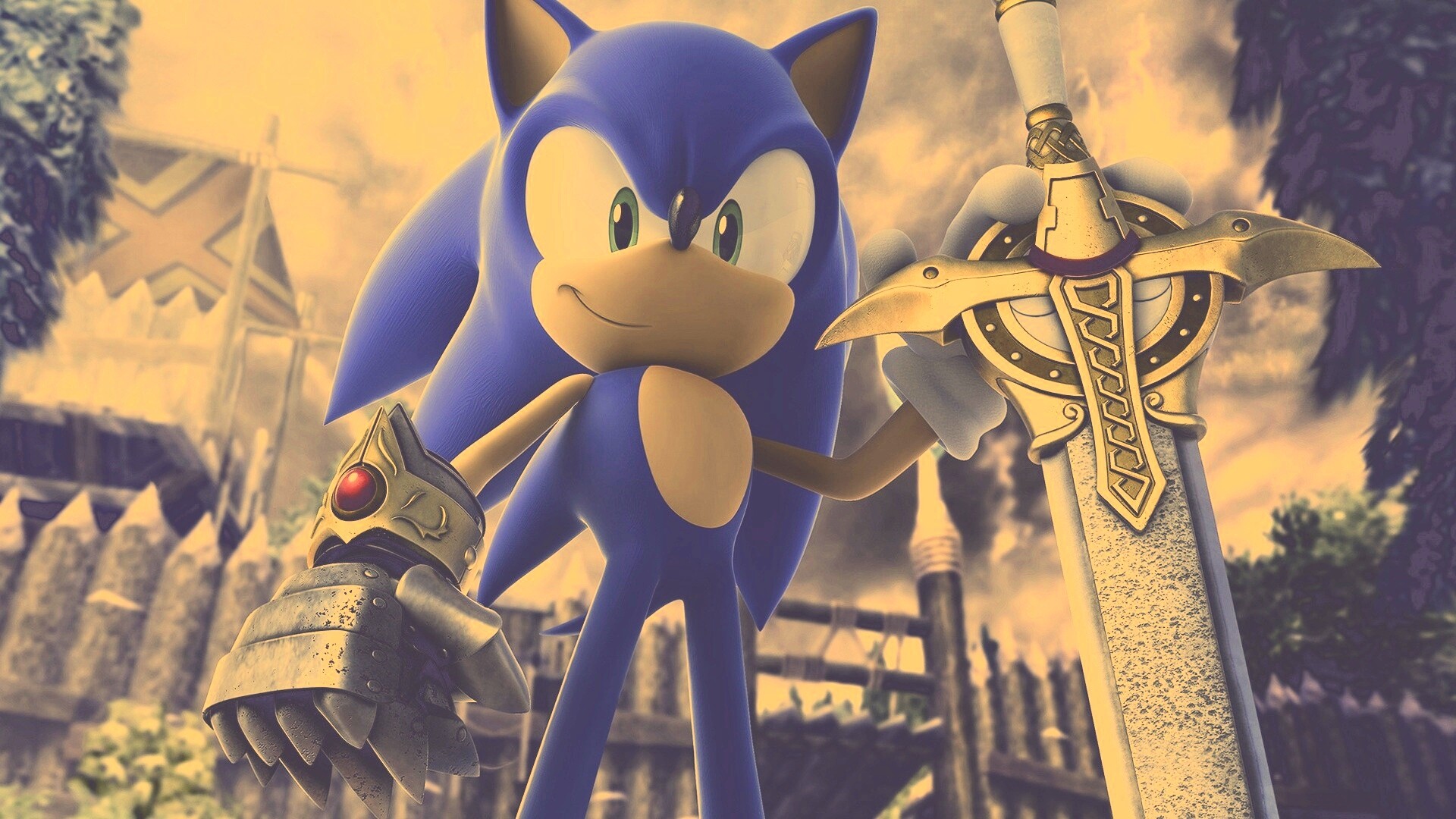 Соник с мечем обои