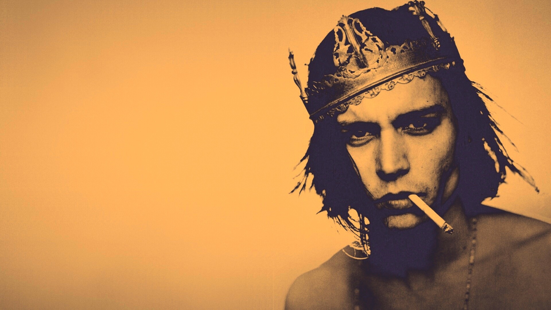 Джонни Депп в короне обои