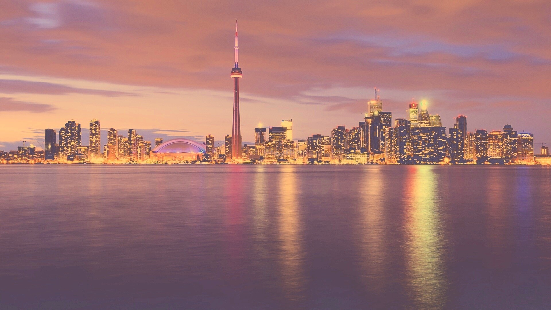 Ночной Торонто обои