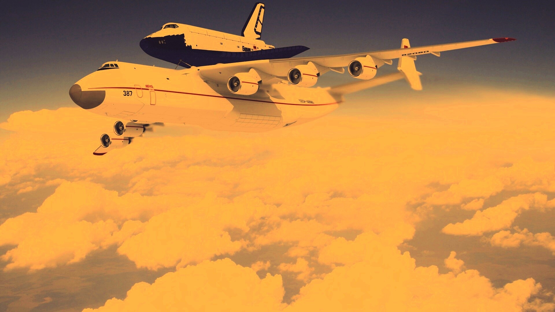 Авиатранспортировка Бурана обои