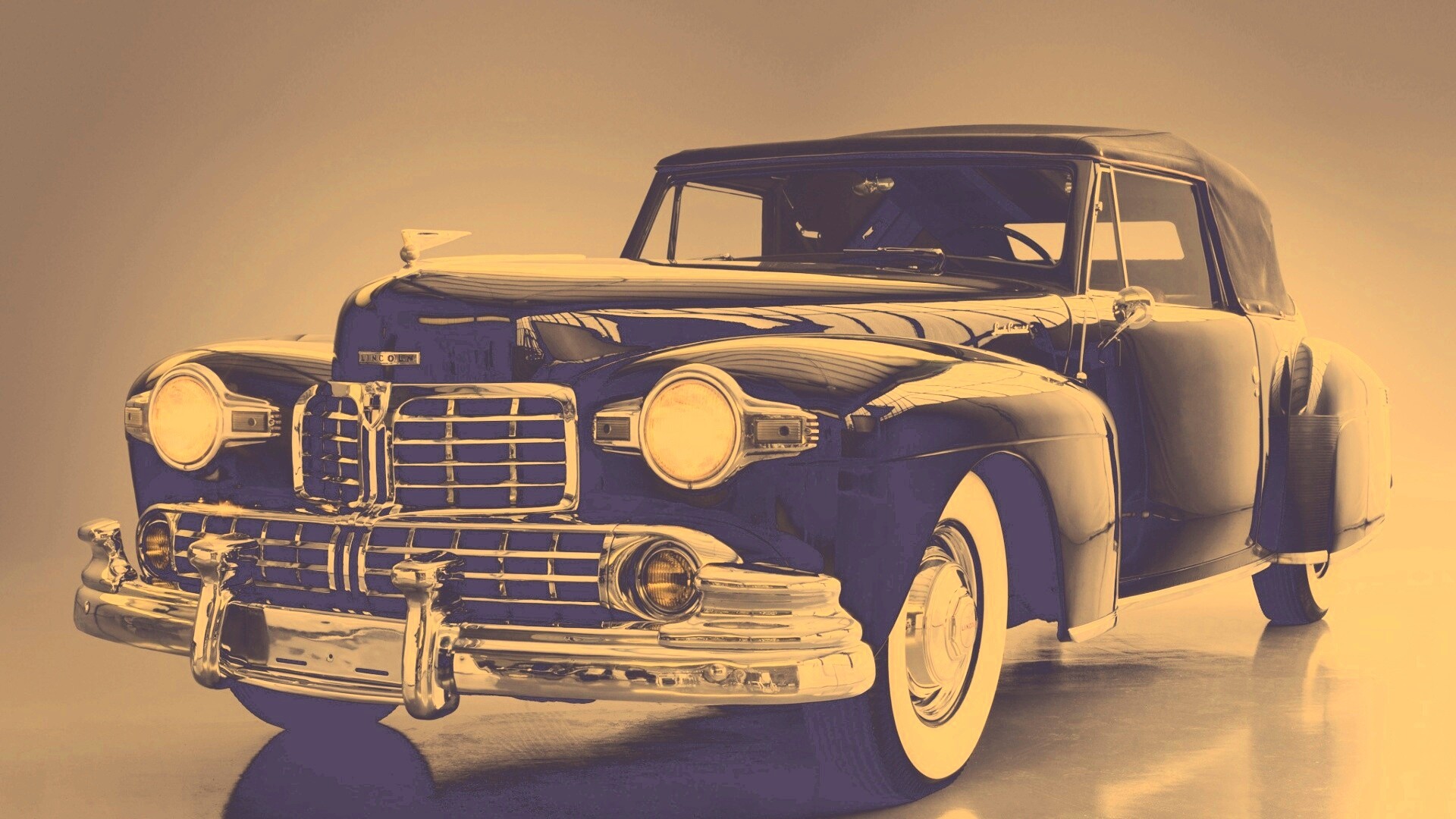 Черный ретро авто обои