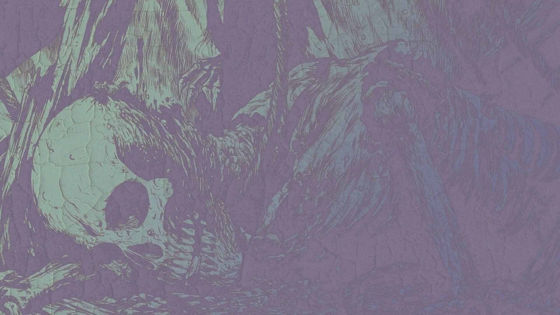 Тлеющий скелет обои