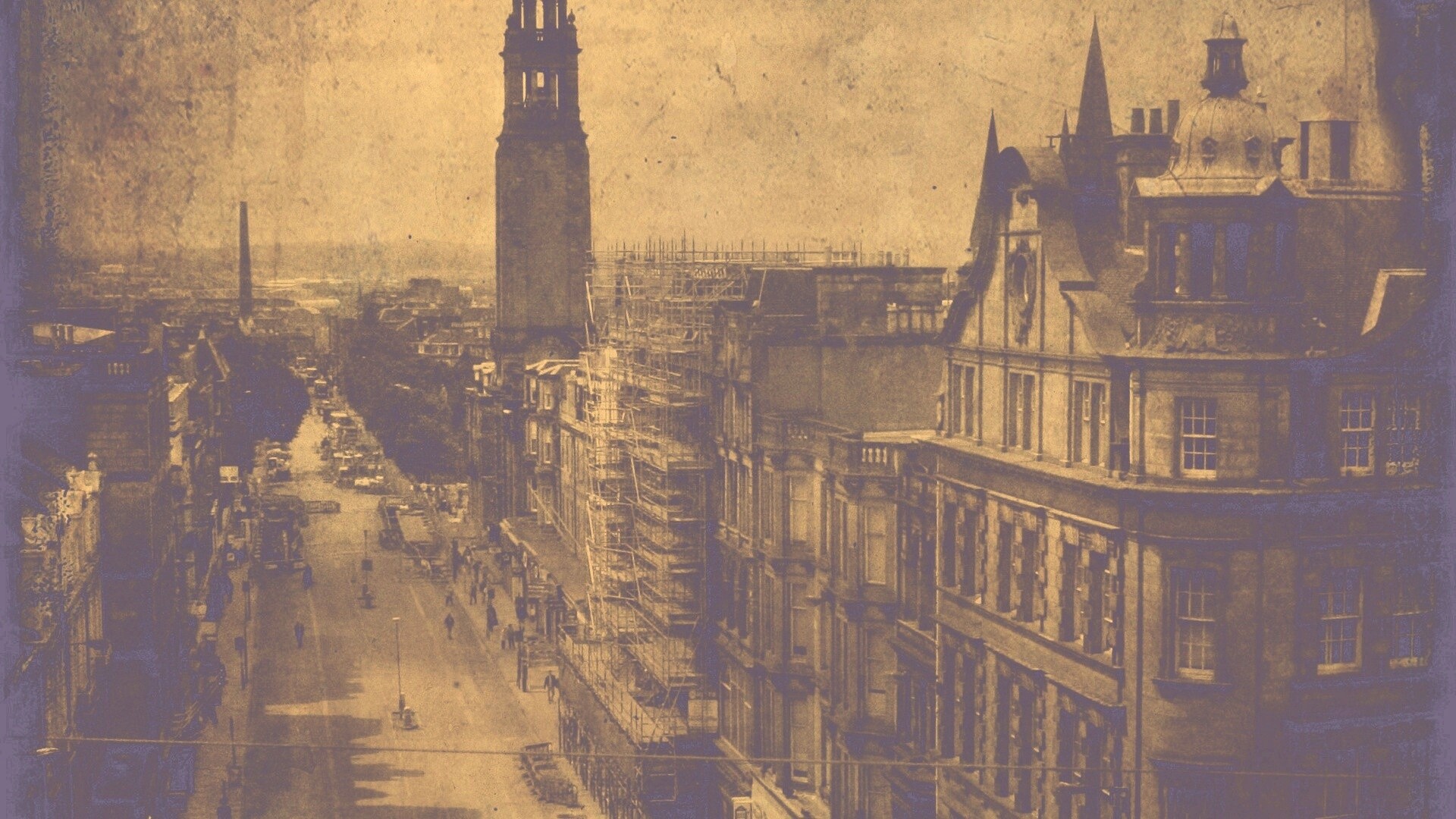 Старинное фото города обои