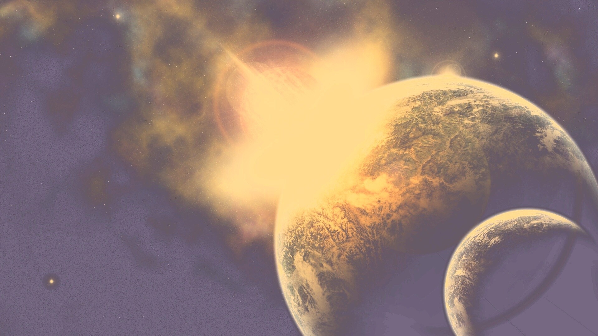 Восход за горизонтом обои