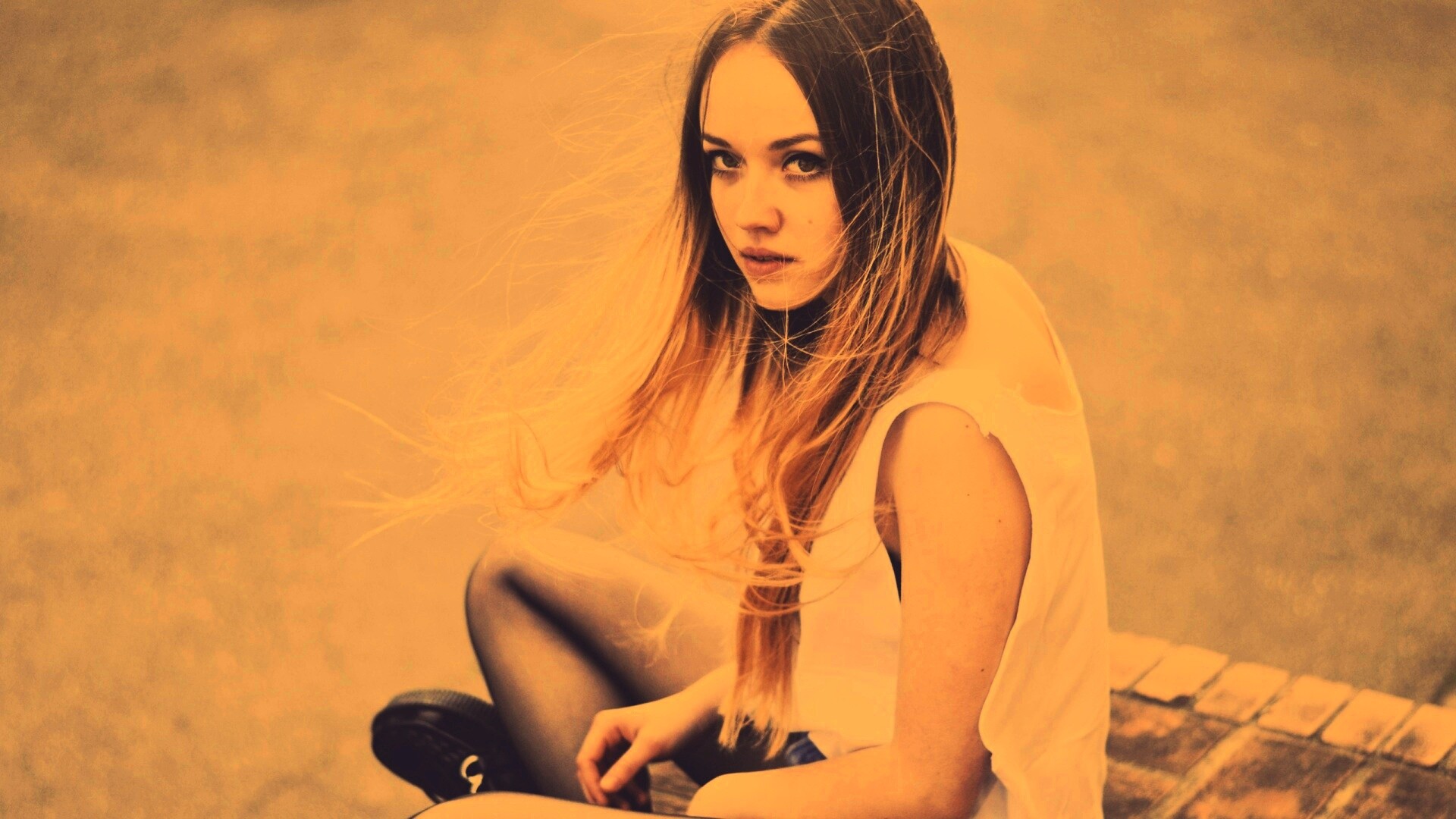 Девушка в образе модели обои