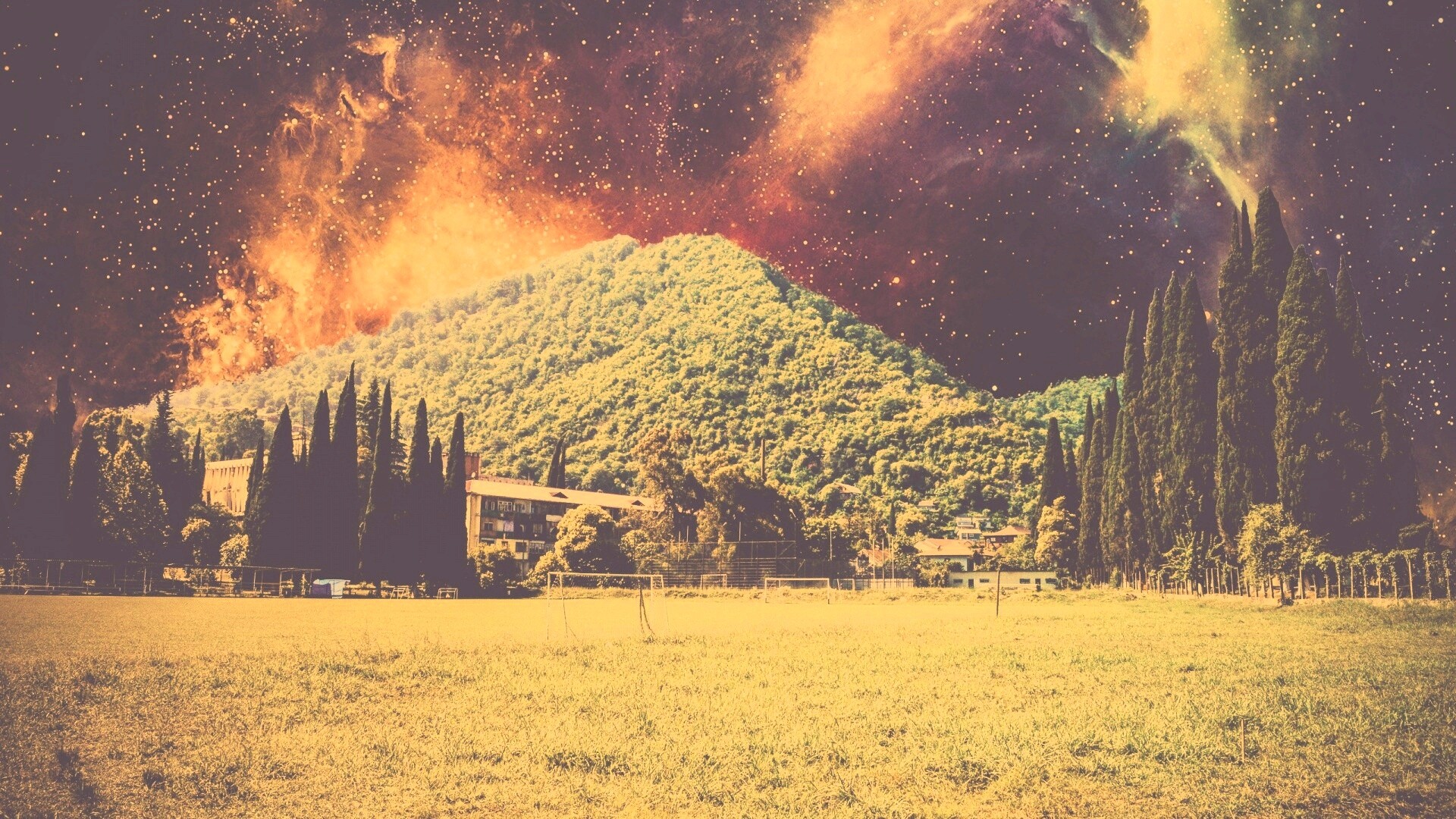 Под удивительным небом обои