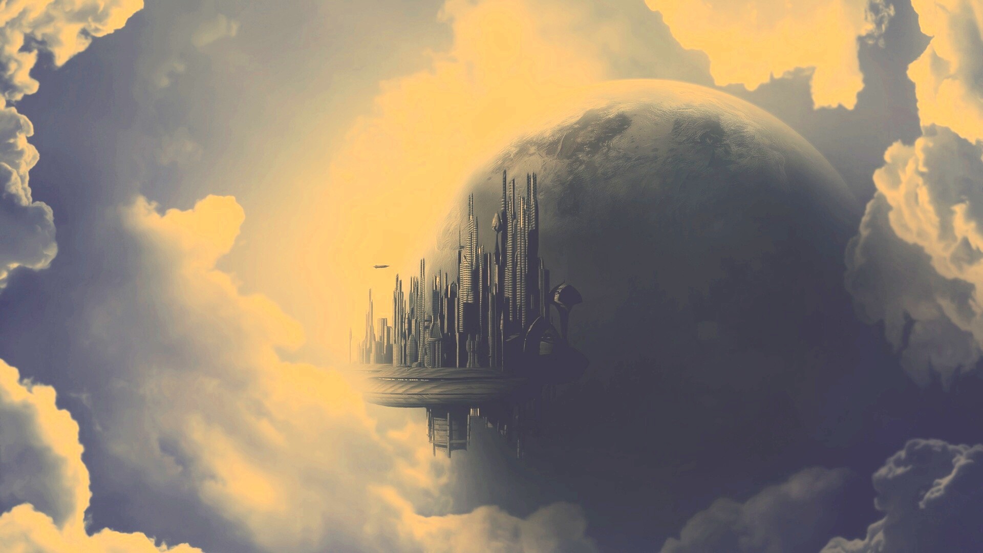 Небесный город обои