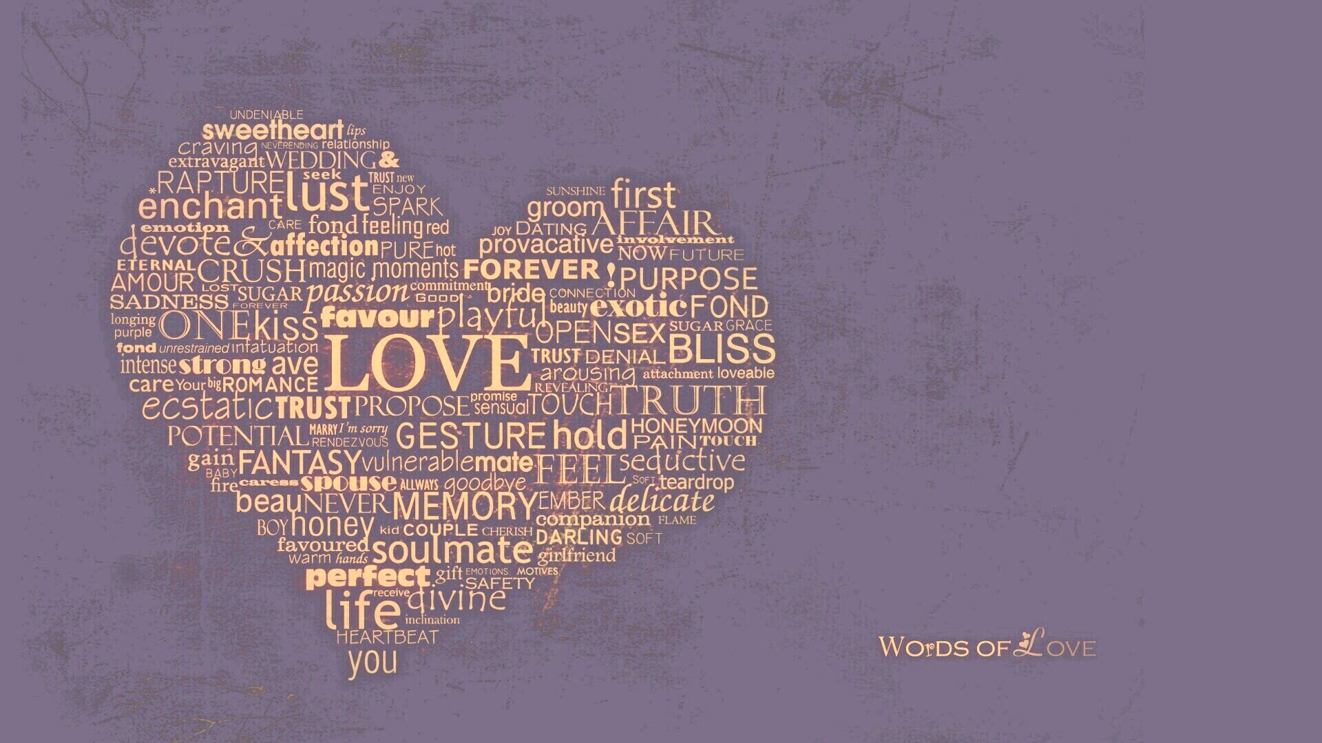 Слова любви обои