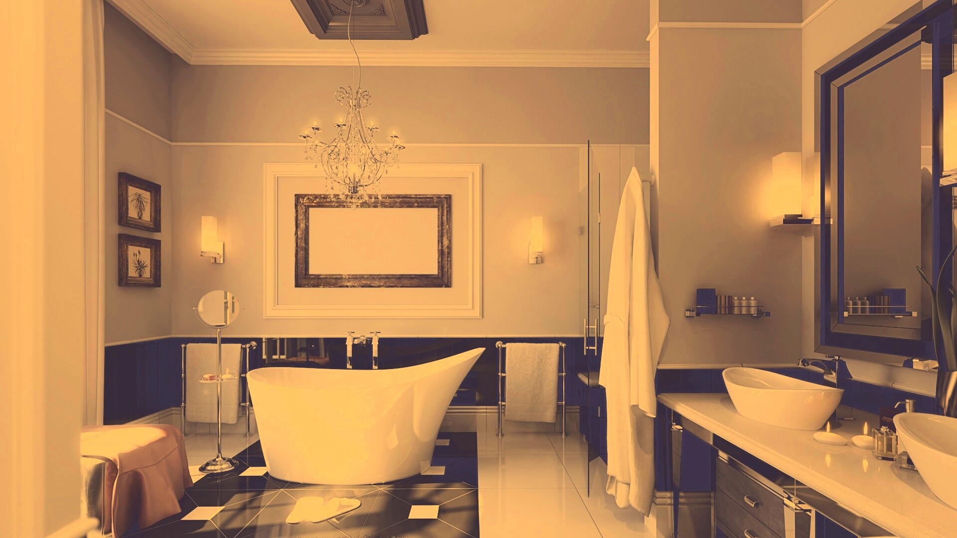 Современная ванна обои