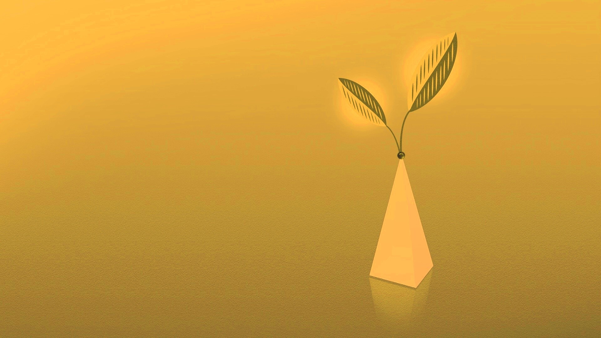 Пирамида и листик обои