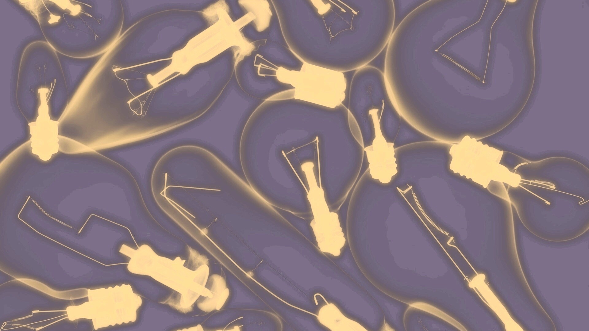 Лампочки под рентгеном обои