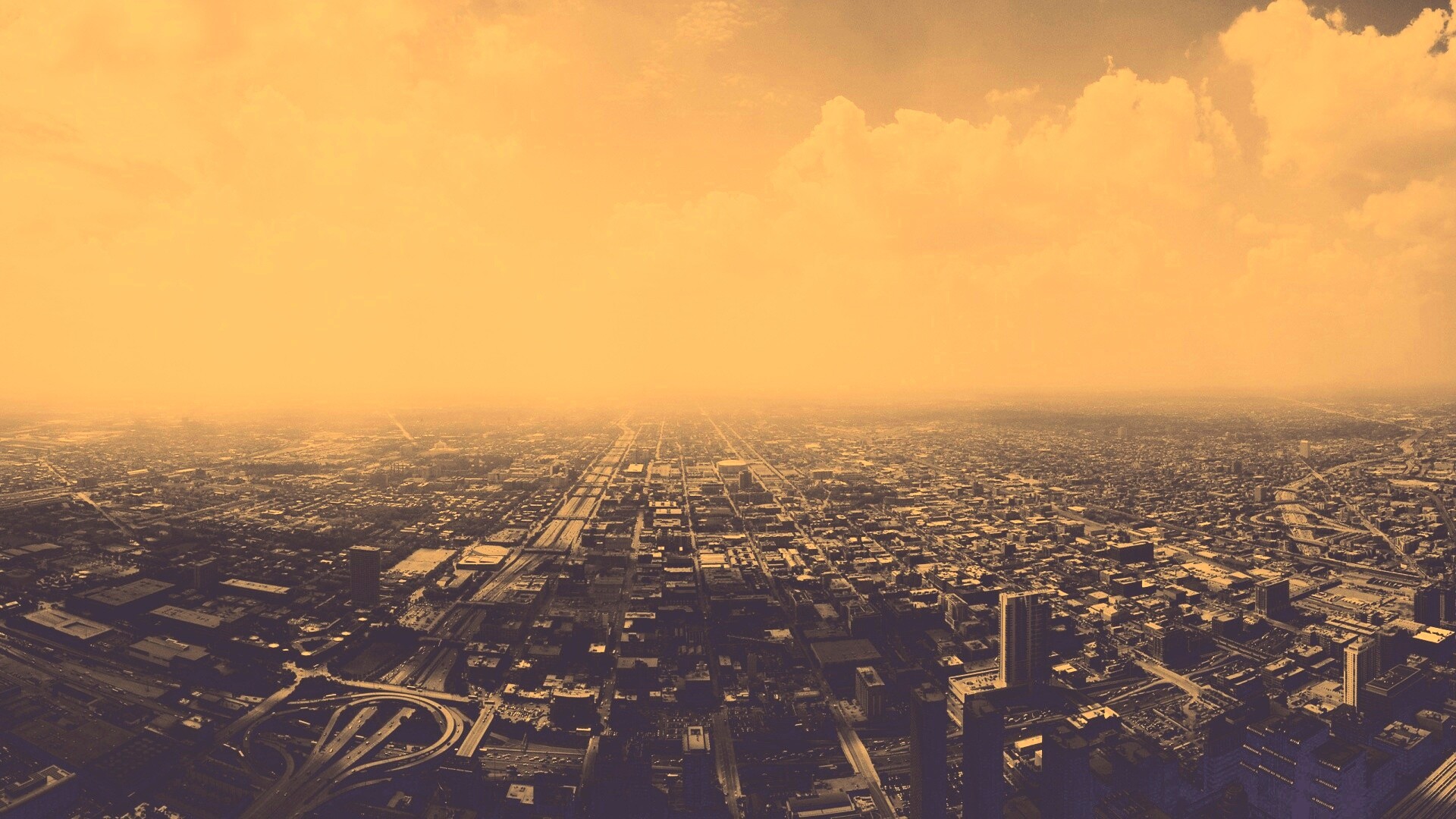 Город: вид сверху обои