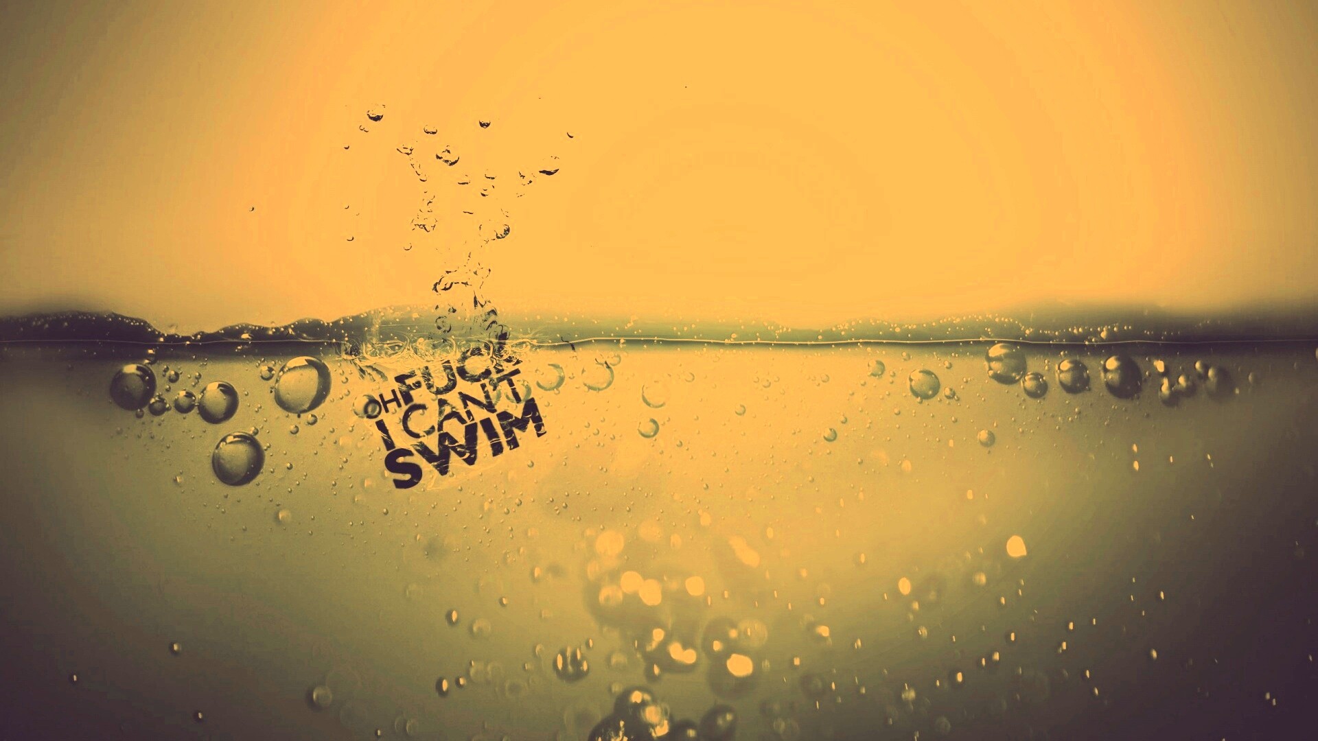 О чёрт, я не умею плавать! обои