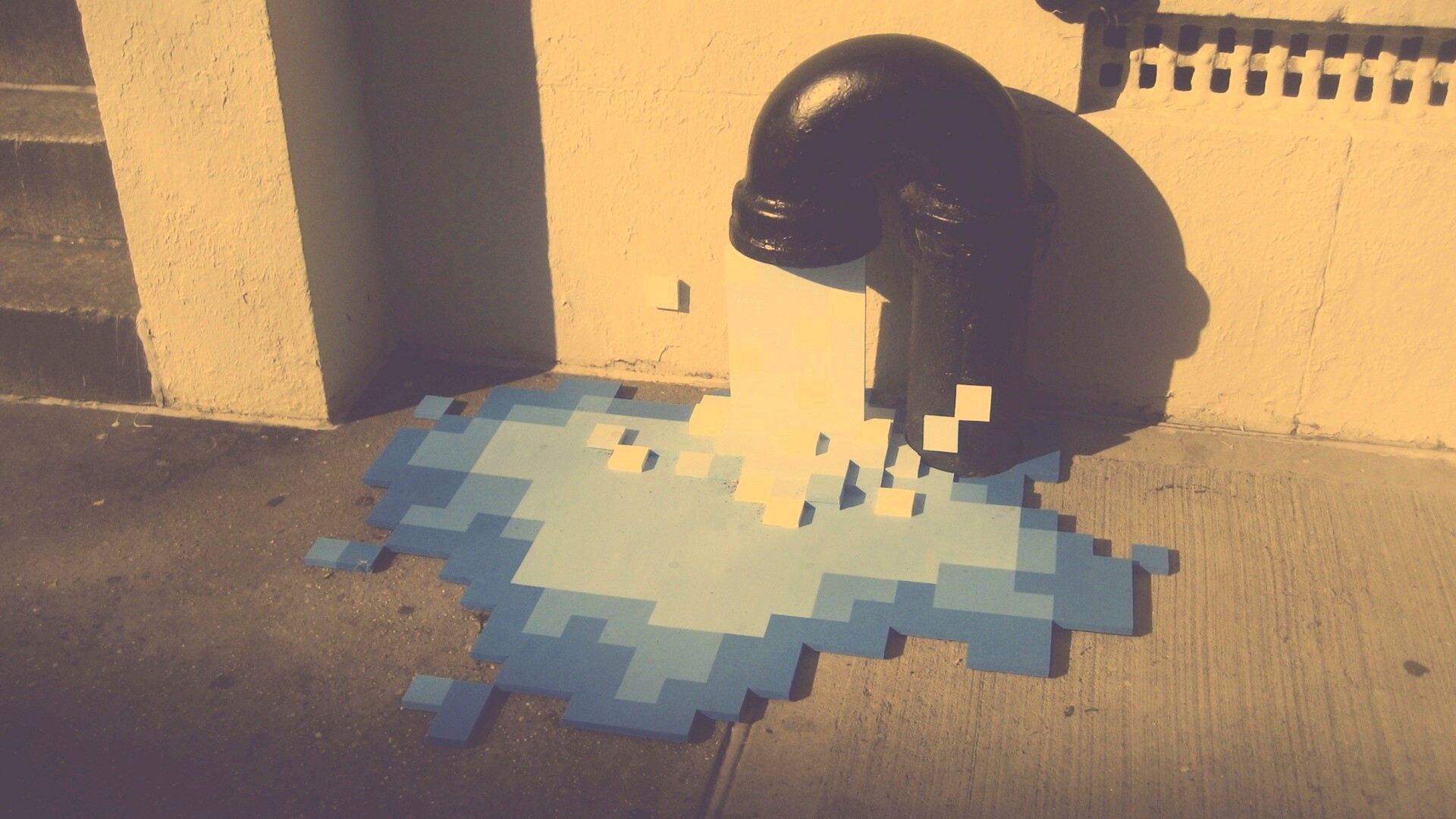 Пиксельный поток обои