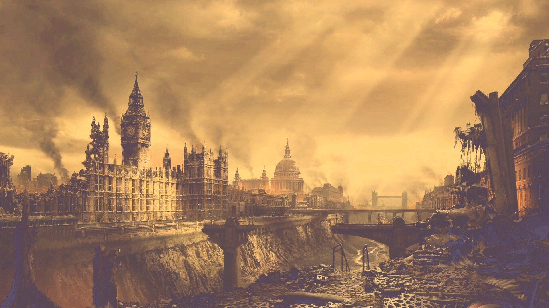 Руины Лондона обои