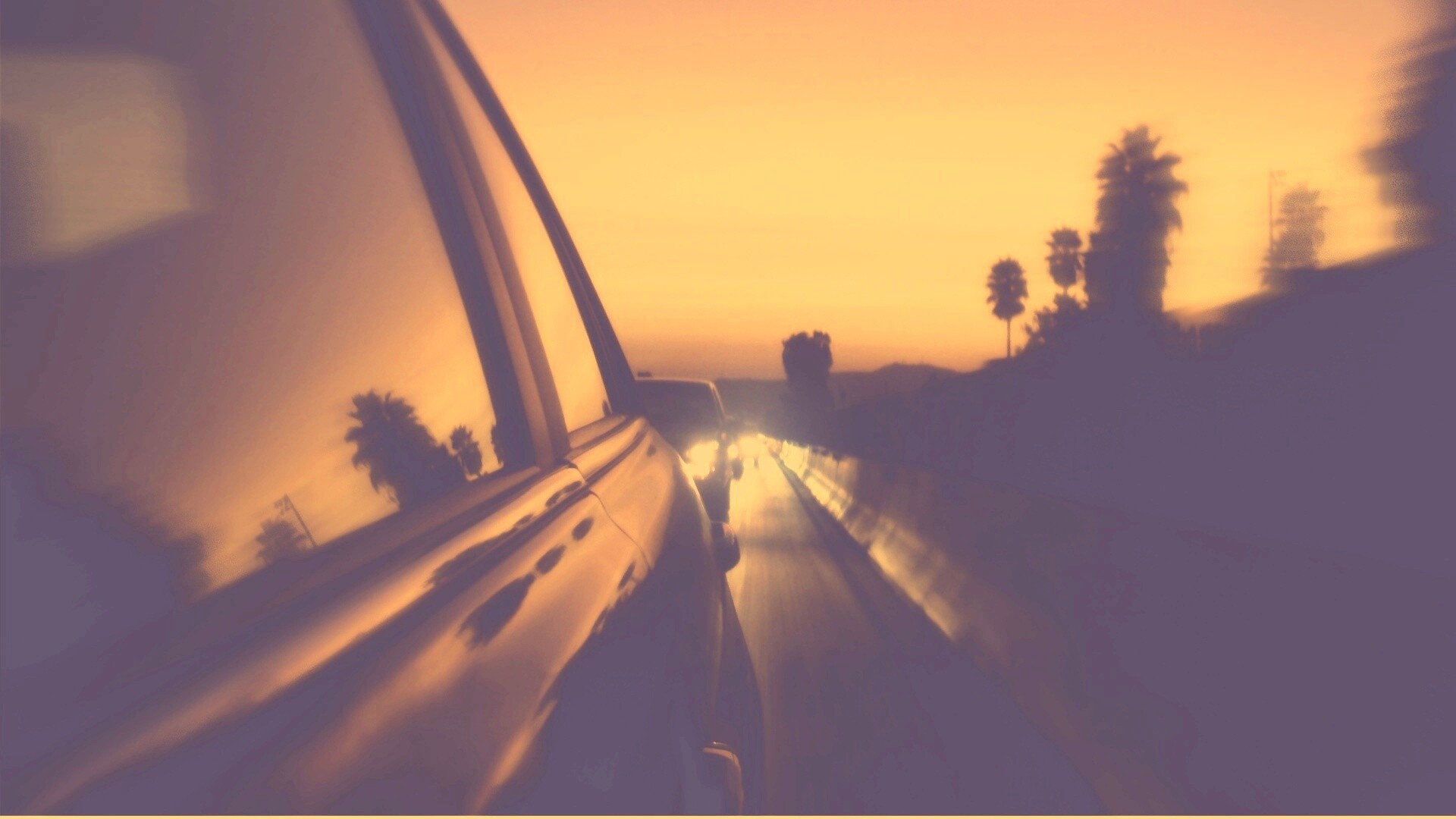 Вечерняя поездка обои