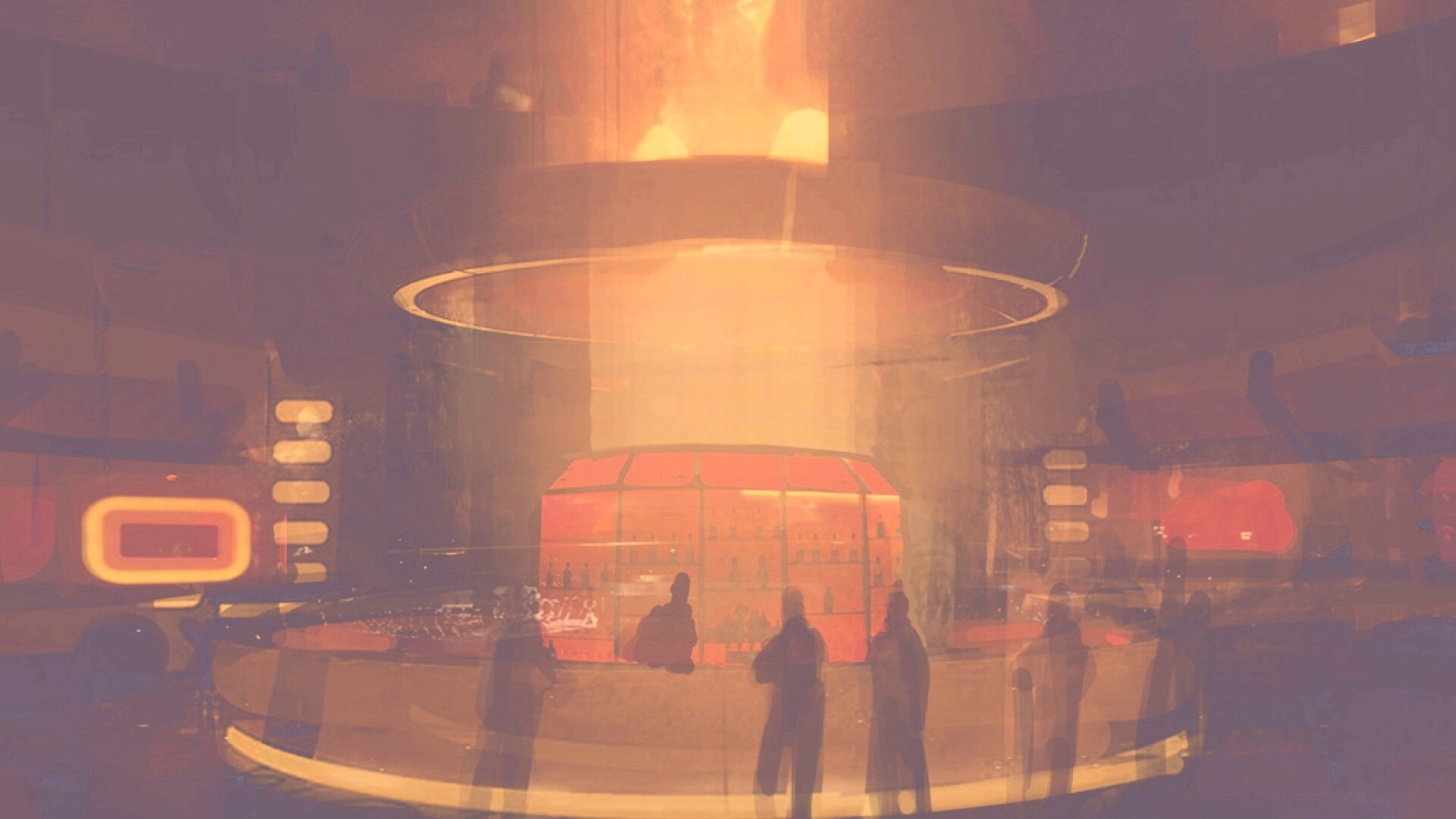 Красный бар из Mass Effect обои