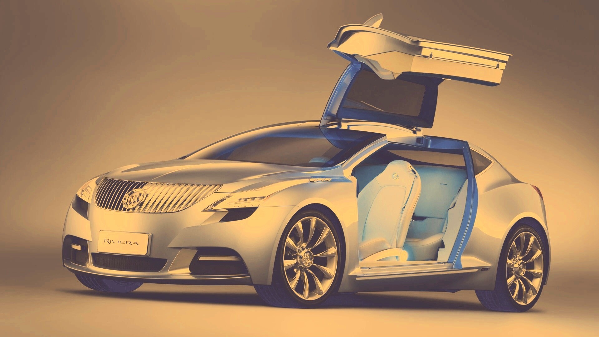 Buick Riviera с распахнутой дверцей обои