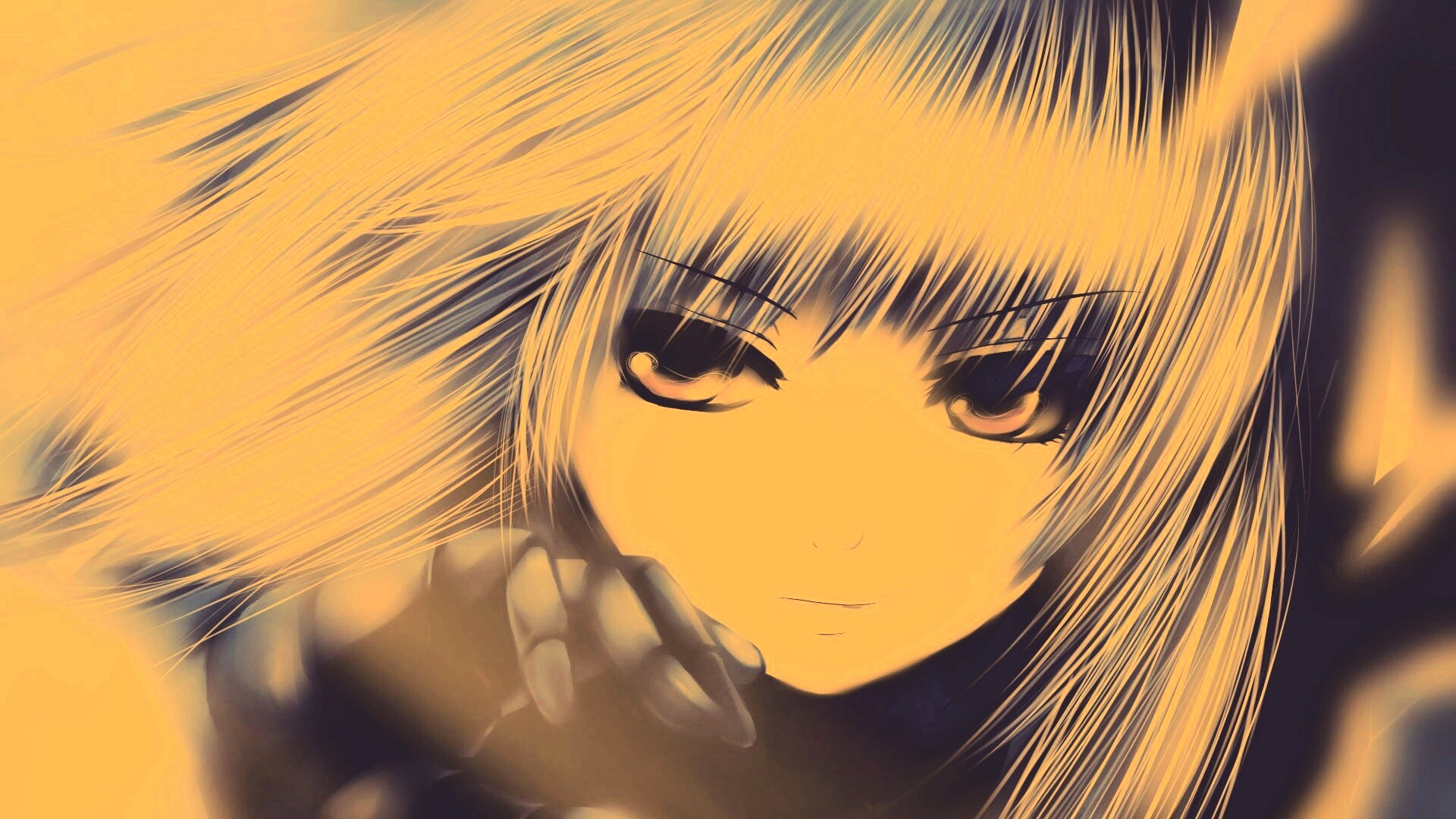 Девушка с голубыми волосами обои