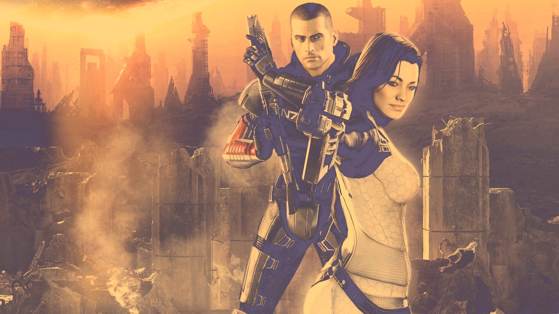 Шепард и Миранда обои