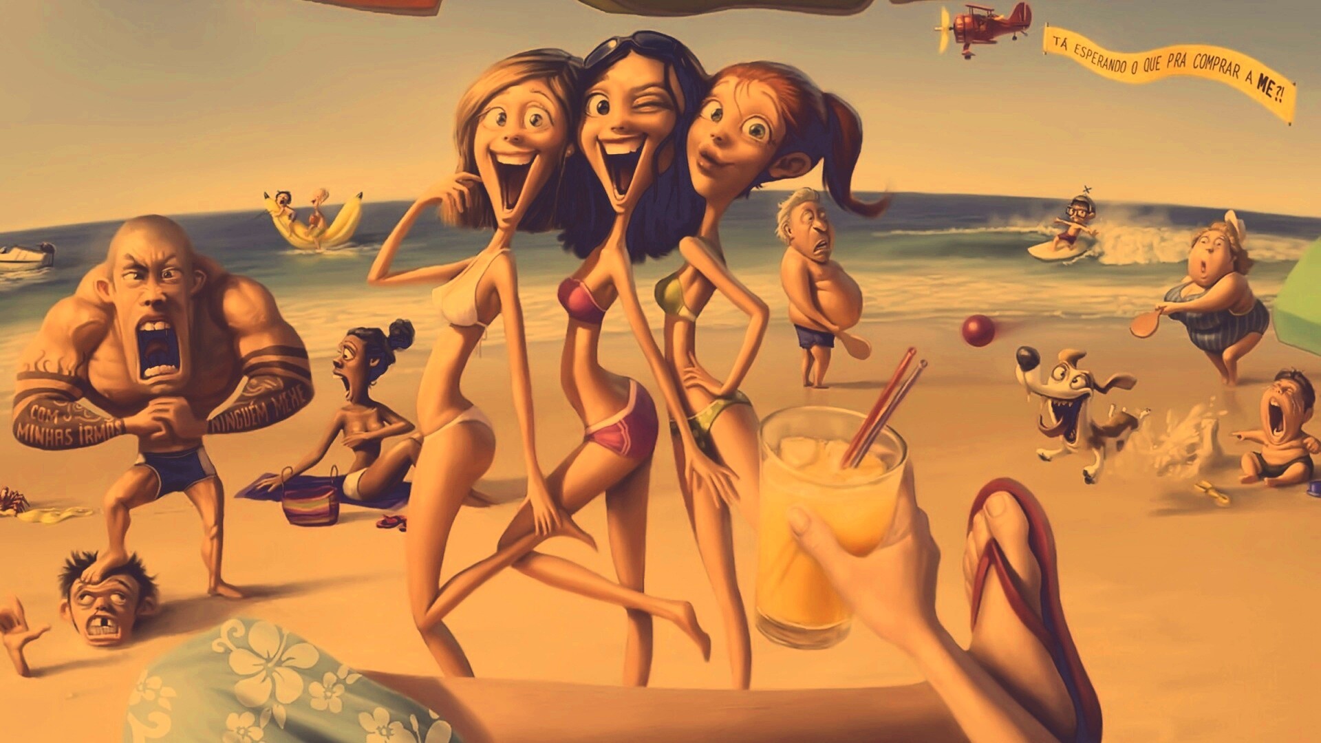 На пляжу ляжу) обои