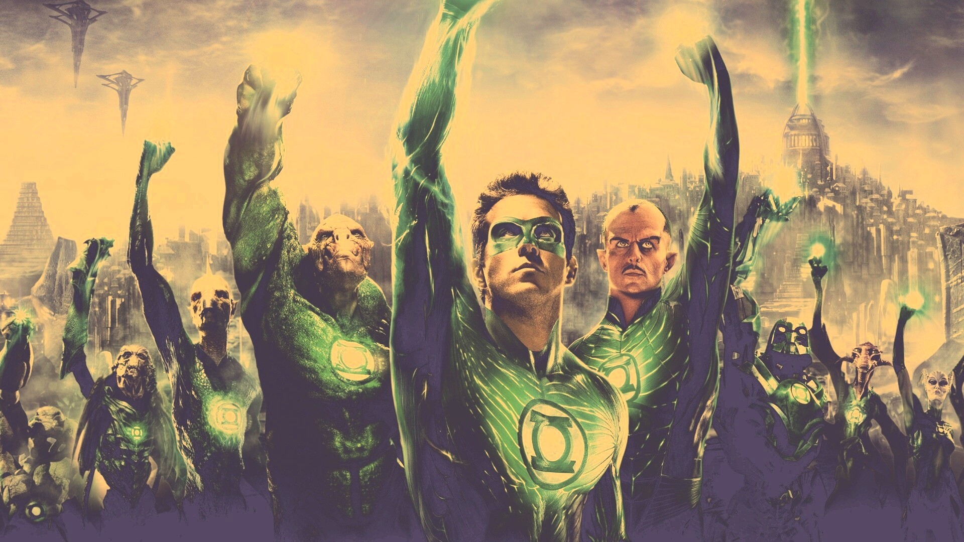 Зеленый фонарь обои