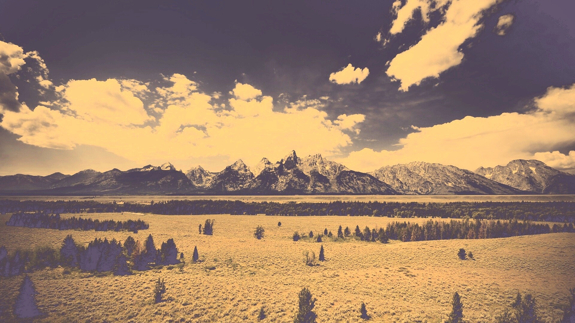 Степь и горы обои