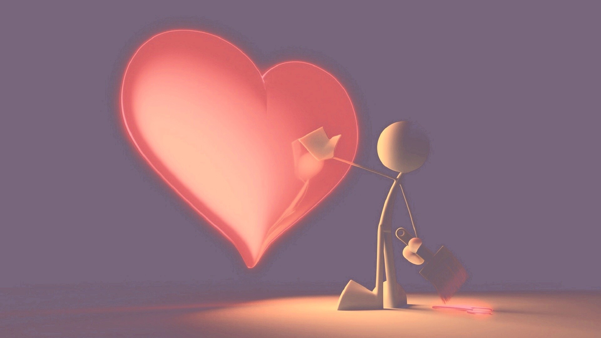 Нарисованное сердце обои