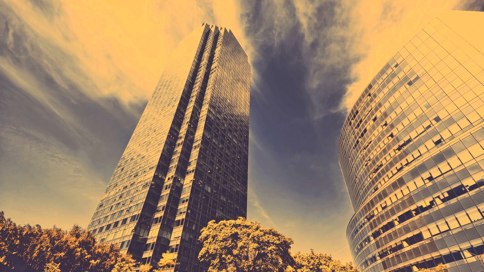 Осязательный Нью-Йорк с большими домами обои