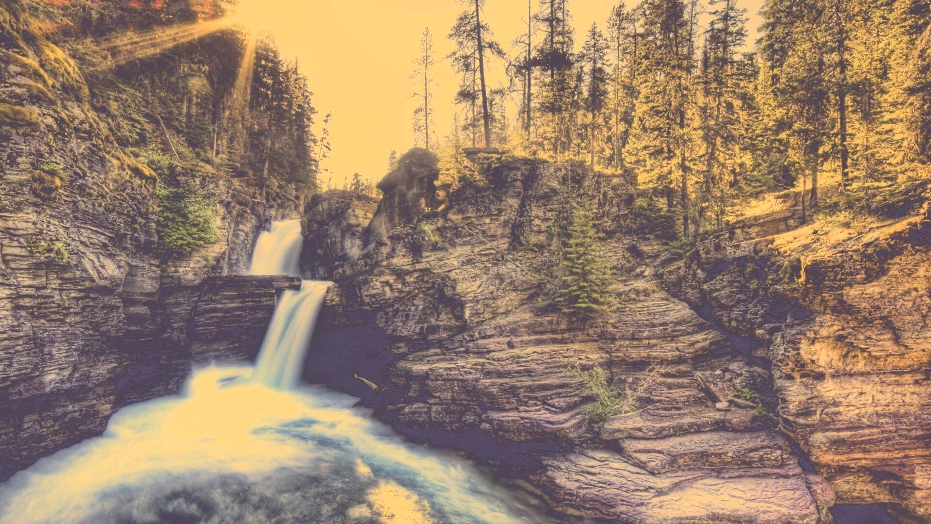 Горные водопады обои