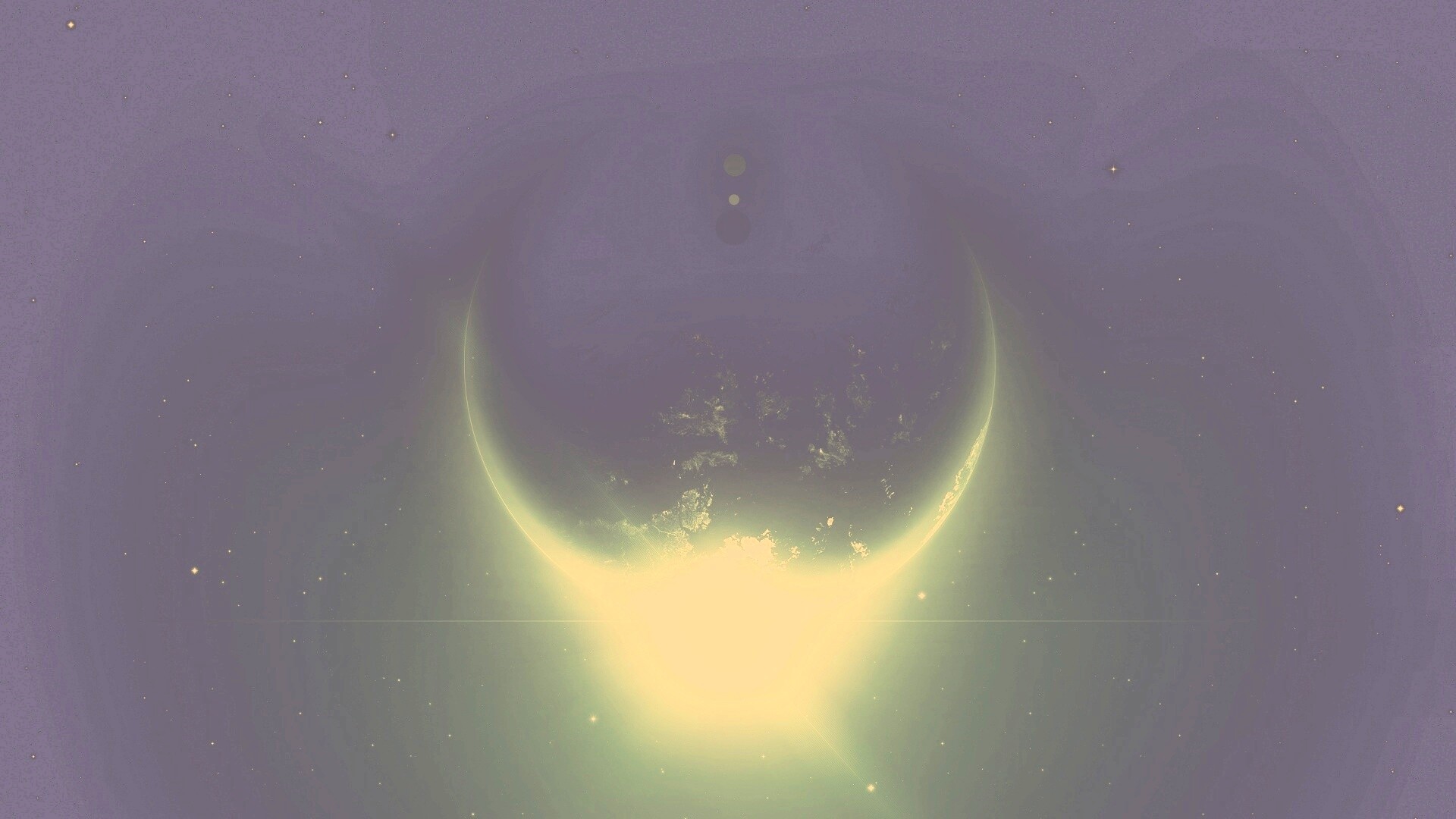 Восход виден из космоса обои