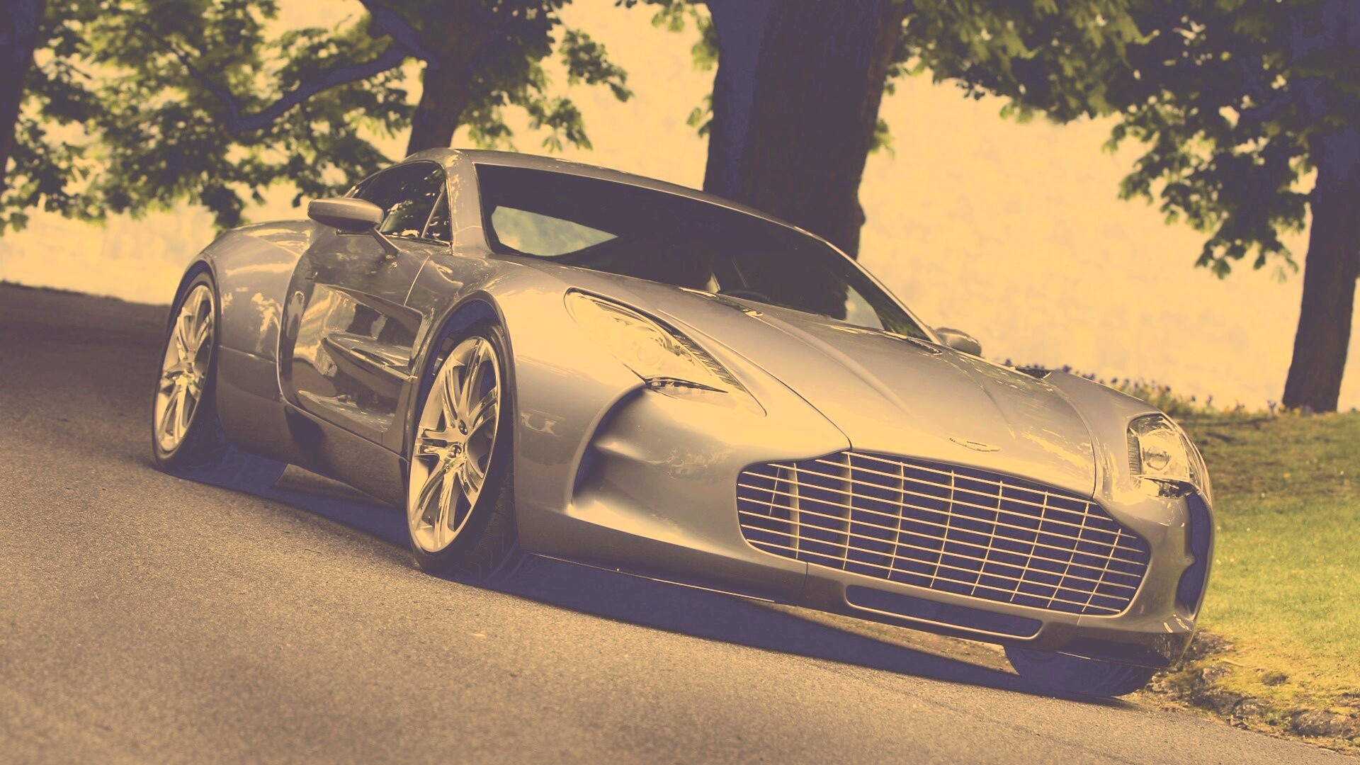 Aston Martin за городом обои