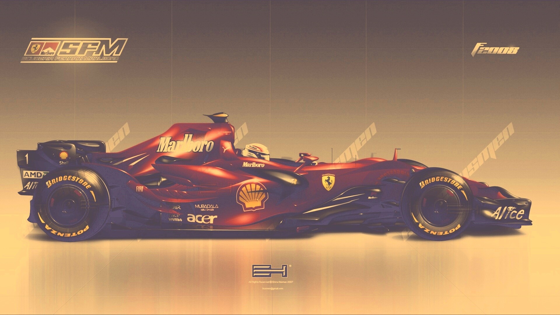 Болид Феррари обои