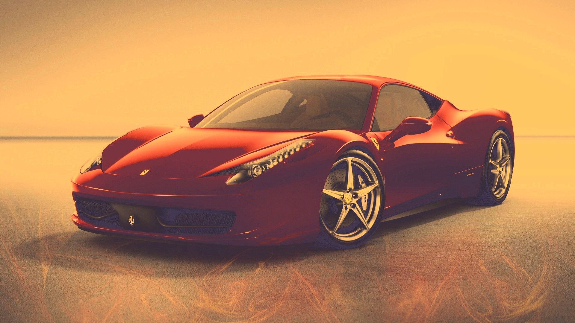 Огненный феррари обои