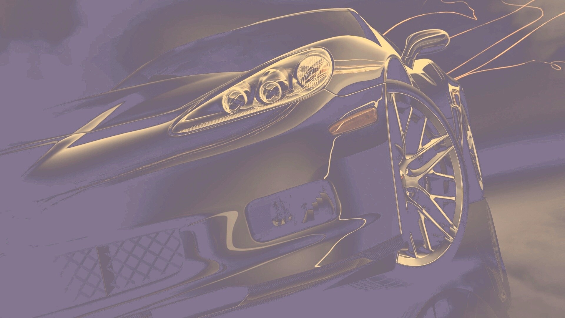 Чёрное авто обои