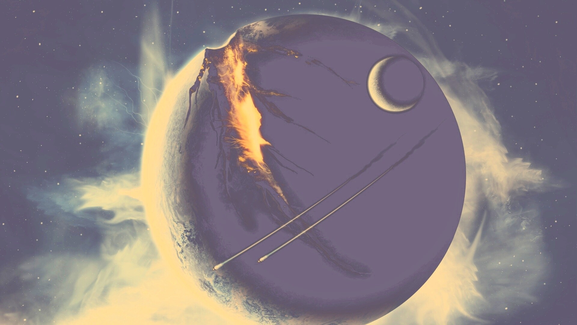 Эвакуация с гибнущей планеты обои