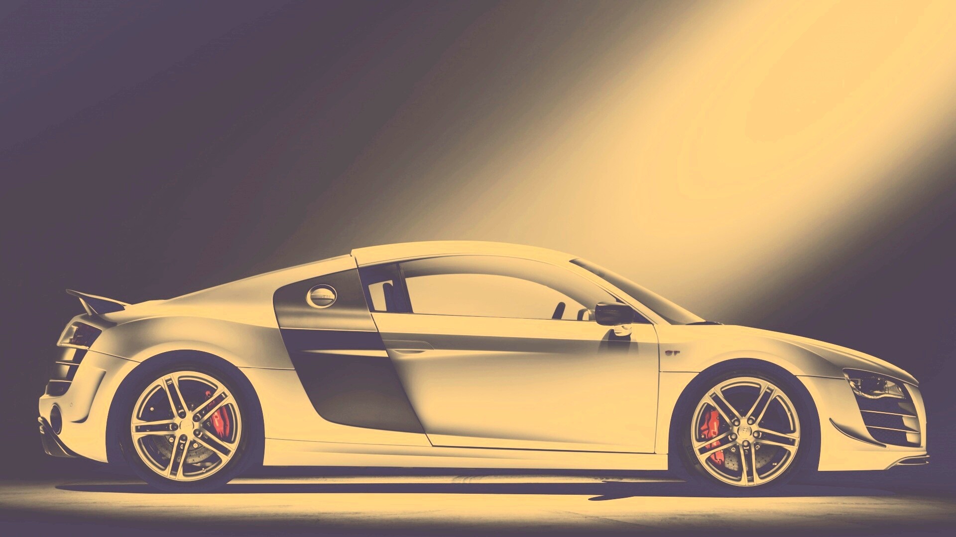 Audi R8 вид сбоку обои