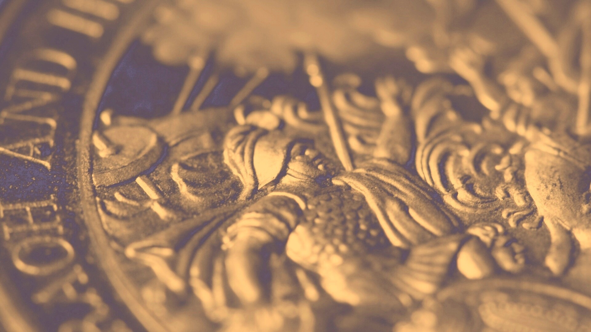 Монета в макро обои