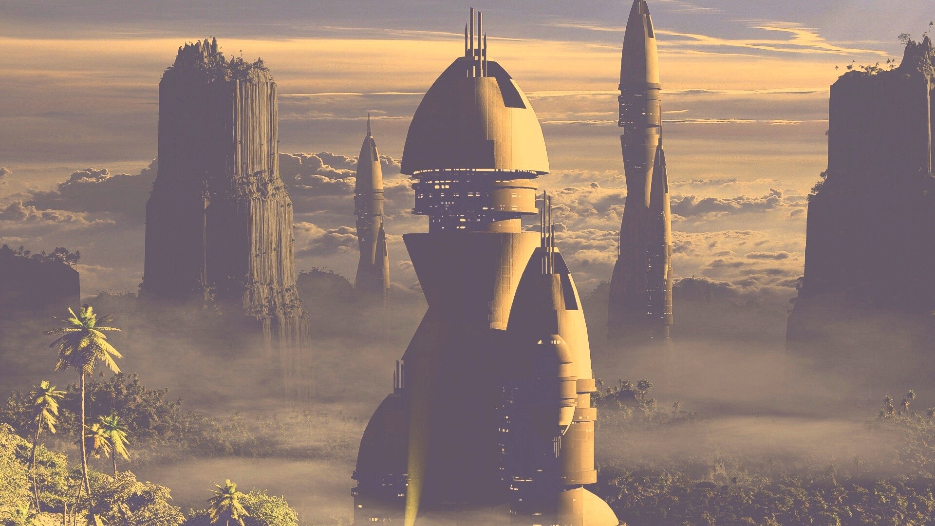 Город будущего обои