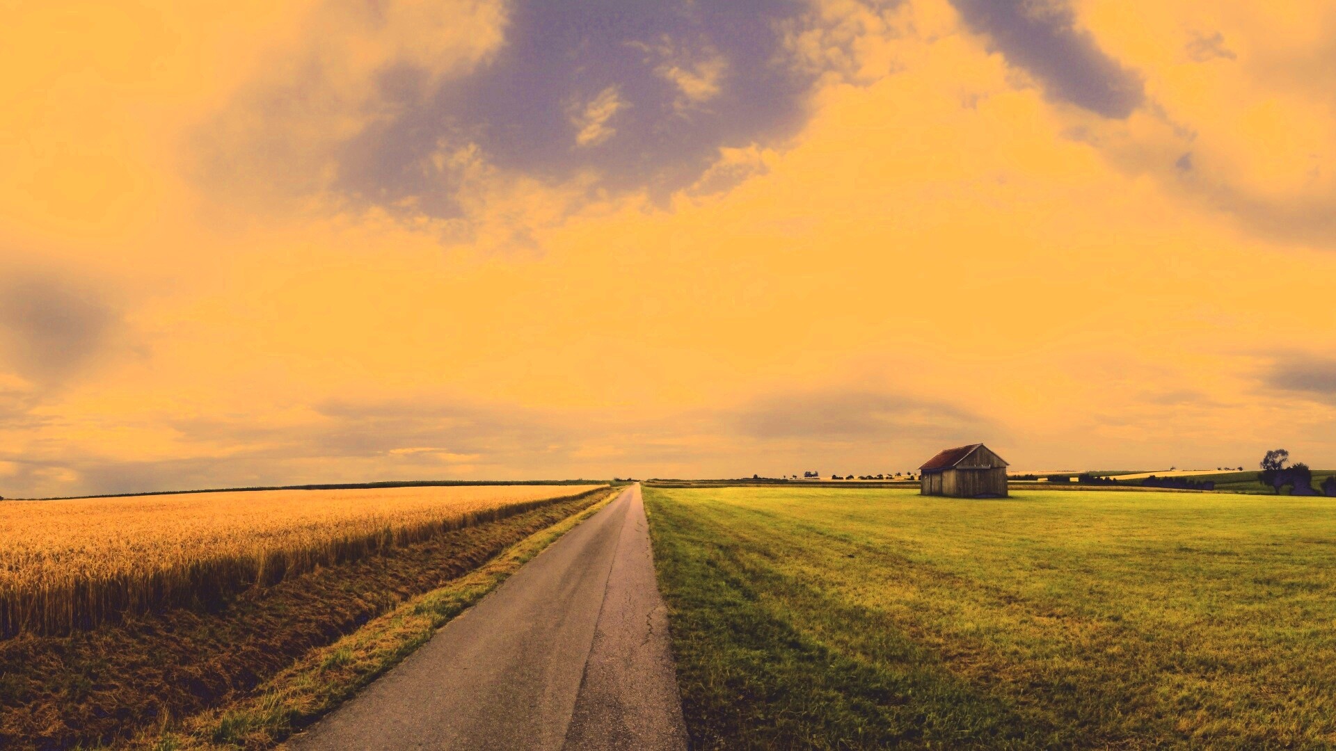 Сельский пейзаж обои