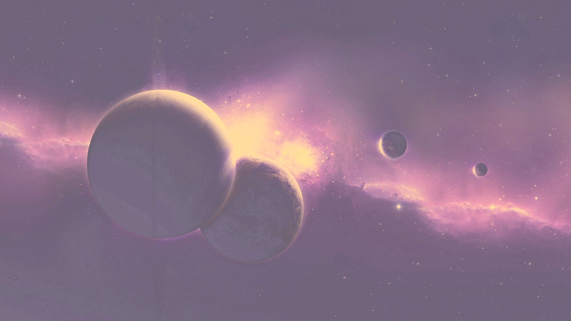Фиолетовая вселенная обои