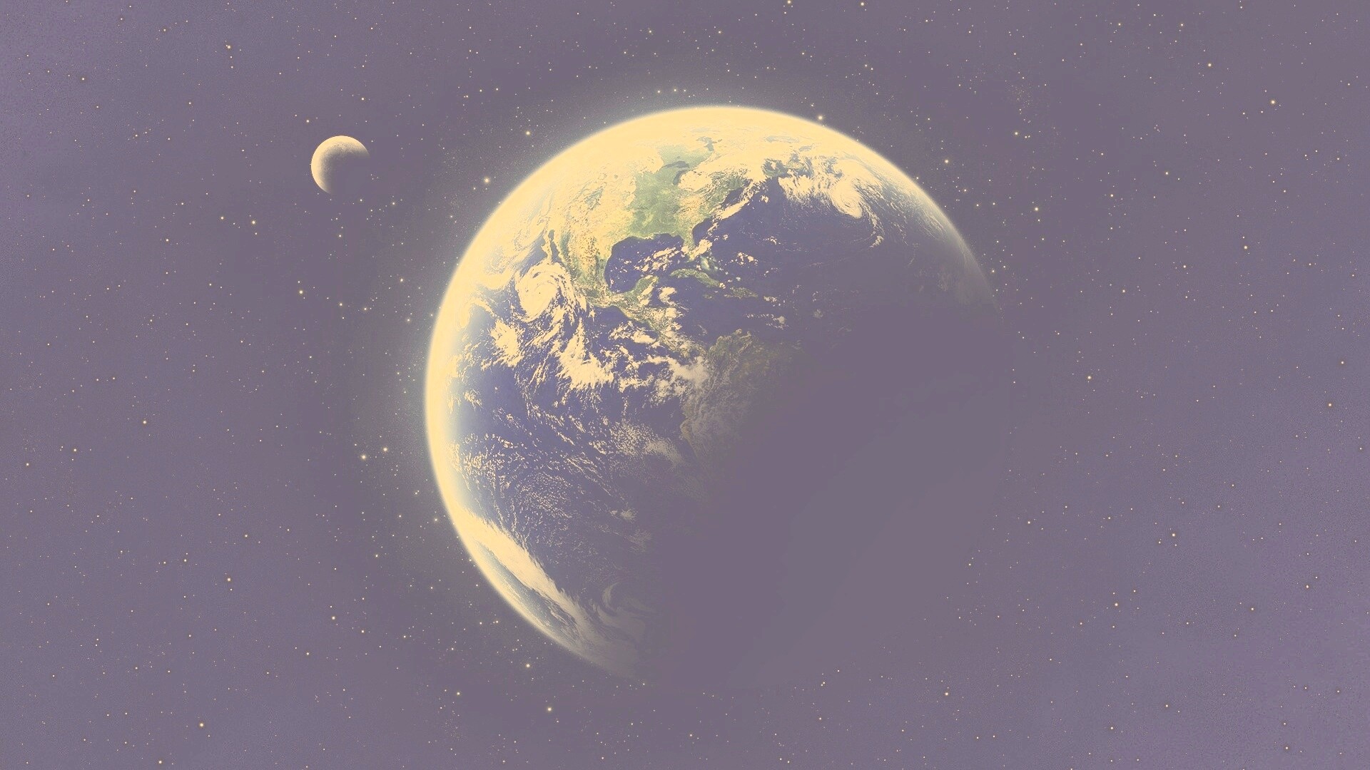 Вид Земли из космоса обои